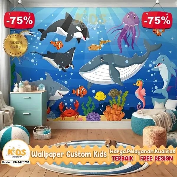 Review Wallpaper Dinding Custom 3D Tema Animals