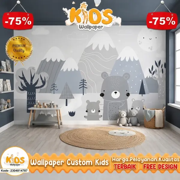 Review Wallpaper Dinding Custom 3D Tema Animals