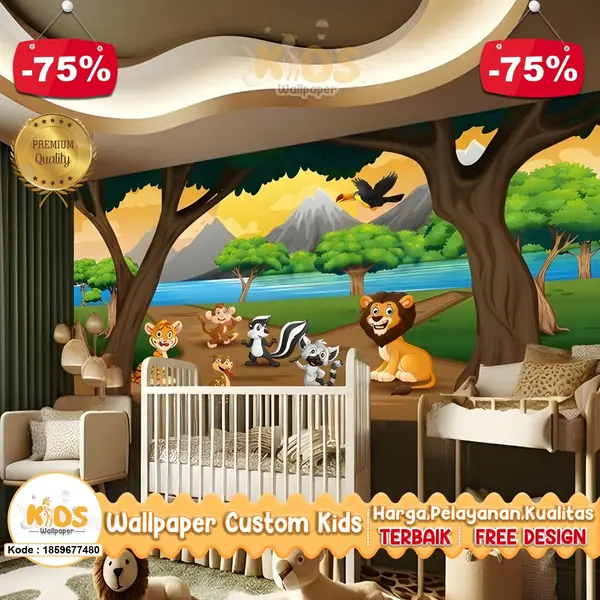 Review Wallpaper Dinding Custom 3D Tema Animals