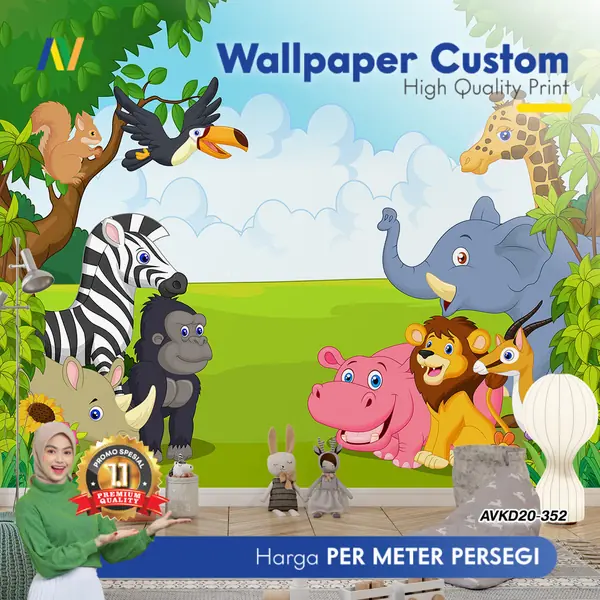 7 Inspirasi Wallpaper Kamar Anak Tema Alam dan Hewan