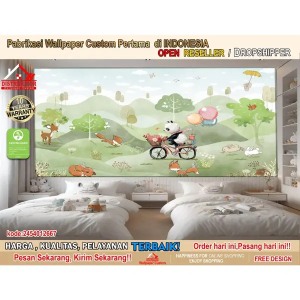 7 Inspirasi Wallpaper Kamar Anak Tema Alam dan Hewan