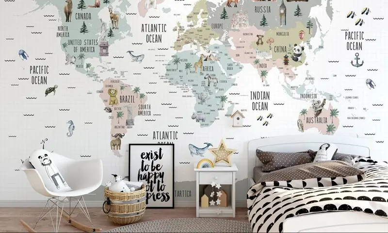 7 Inspirasi Wallpaper Kamar Anak Tema Alam dan Hewan