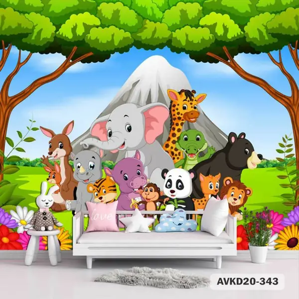 7 Inspirasi Wallpaper Kamar Anak Tema Alam dan Hewan
