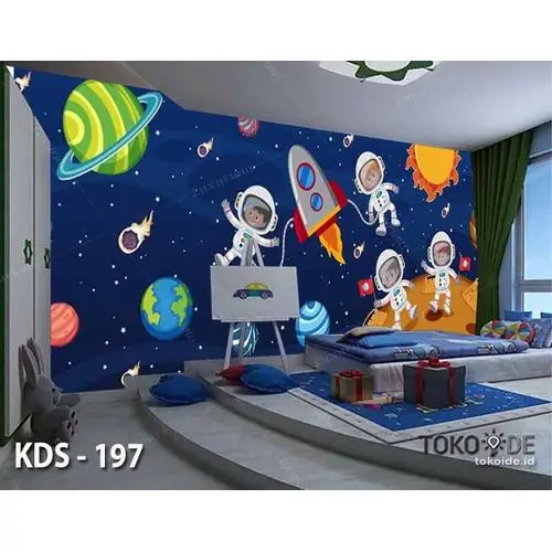 7 Ide Motif Wallpaper Kamar Anak Tema Luar Angkasa