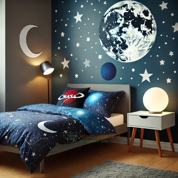7 Ide Motif Wallpaper Kamar Anak Tema Luar Angkasa