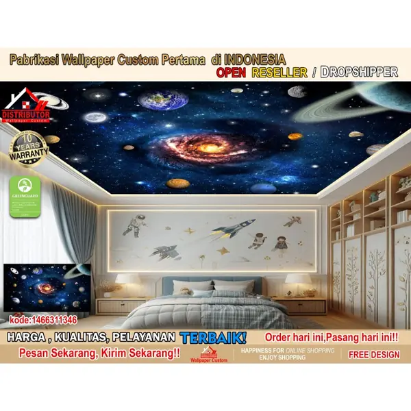 7 Ide Motif Wallpaper Kamar Anak Tema Luar Angkasa