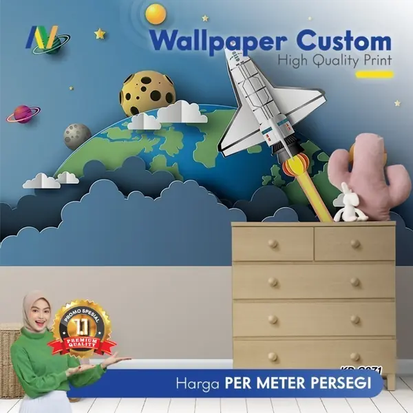 7 Ide Motif Wallpaper Kamar Anak Tema Luar Angkasa